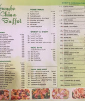 Jumbo China Buffet menu