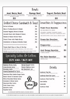 Landauer Cafe menu