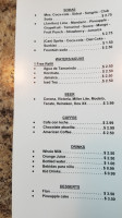 Rosita's Mexican menu