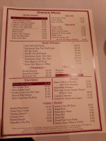 Pace's Steak House menu