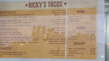 Ricky's Tacos menu