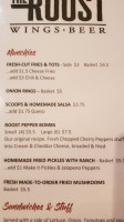 The Roost Wings And Craft Beer menu