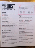 The Roost Wings And Craft Beer menu