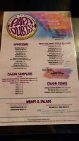 Papa Dubi's menu