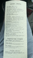 Gypsea Crepes menu