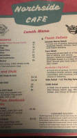 Northside Cafe Of Rice Lake menu