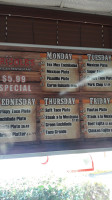 Frijoles Mexican menu