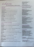 Westport Winery Garden Resort menu