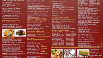 Origin Asian Bistro Sushi menu