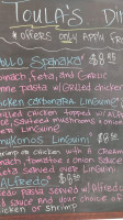 Toula's menu