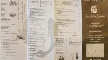 Thai Spice Sushi menu