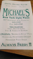 Michael's New York Style Pizza menu