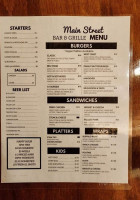 151 Main Street Grill menu