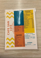 Cafe San Luis menu