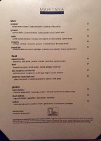 Maritana menu