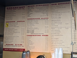 Taqueria Sonora menu