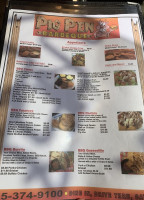 Pig Pen Barbeque menu