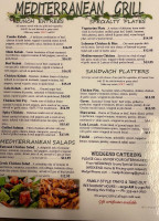 Mediterranean Grill Cafe menu