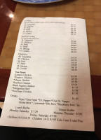 Canton Buffet menu