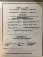 Top Rock Diner menu