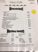 Gary Café menu