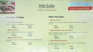 Pooler Baldinos Giant Jersey Subs menu