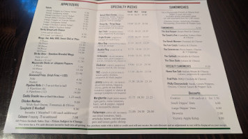 Ballpark Pizza Team menu