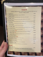 Tuk Tuk Thai Fusion menu