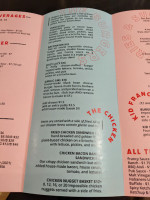 Francis Burger Joint In M menu