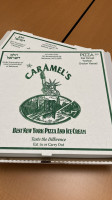 Caramel's Ice Cream Pizza menu