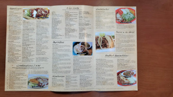 La Fiesta Mexican menu