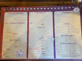 Tulsi Fine Indian Cuisine menu