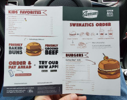 Swensons Drive-in menu