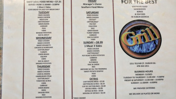 Hometown Grill menu