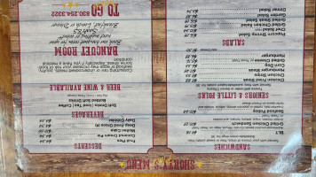 Shorty's Place menu