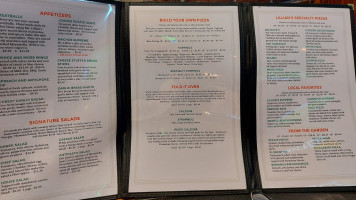 Lillian's Pan Pizza menu