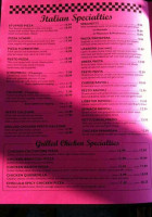 Lillian's Pan Pizza menu