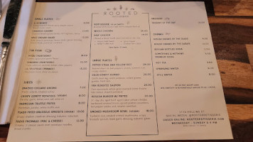 Rooted Rotisserie menu