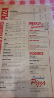 Frankies Pizza menu