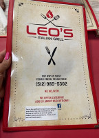 Leo’s Italian Grill menu