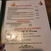 Nicole's Italian menu