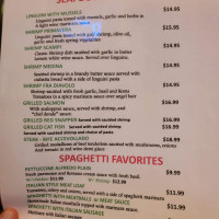 Nicole's Italian menu