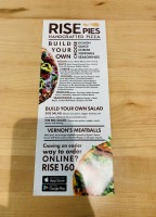 Rise Pies menu