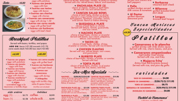 Taqueria Cancun menu