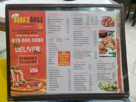 Babaz Grill Pizza Subs menu