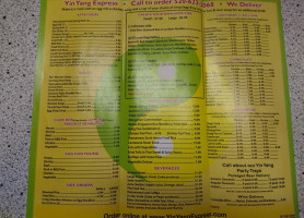 Yin Yang Express menu