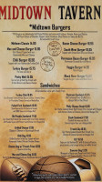 Midtown Tavern menu