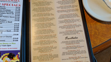 La Parrilla Suiza menu