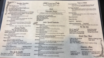 Julie's Center Street Cafe menu