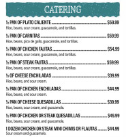 Caliente Mexican Grill menu